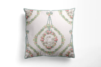 Blue Wreath Cushion Cover - Available - Flora Home