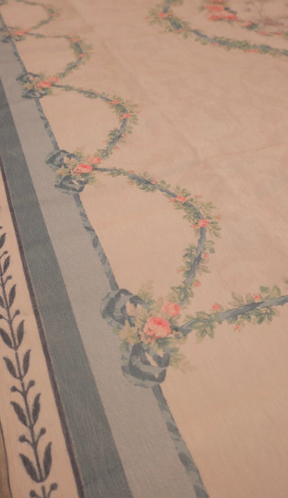 Classic Blue Roses Rug