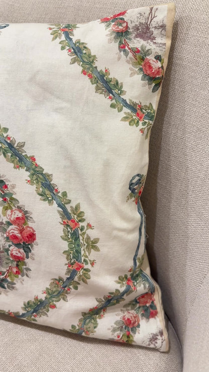 Blue Wreath Cushion Cover - Available - Flora Home
