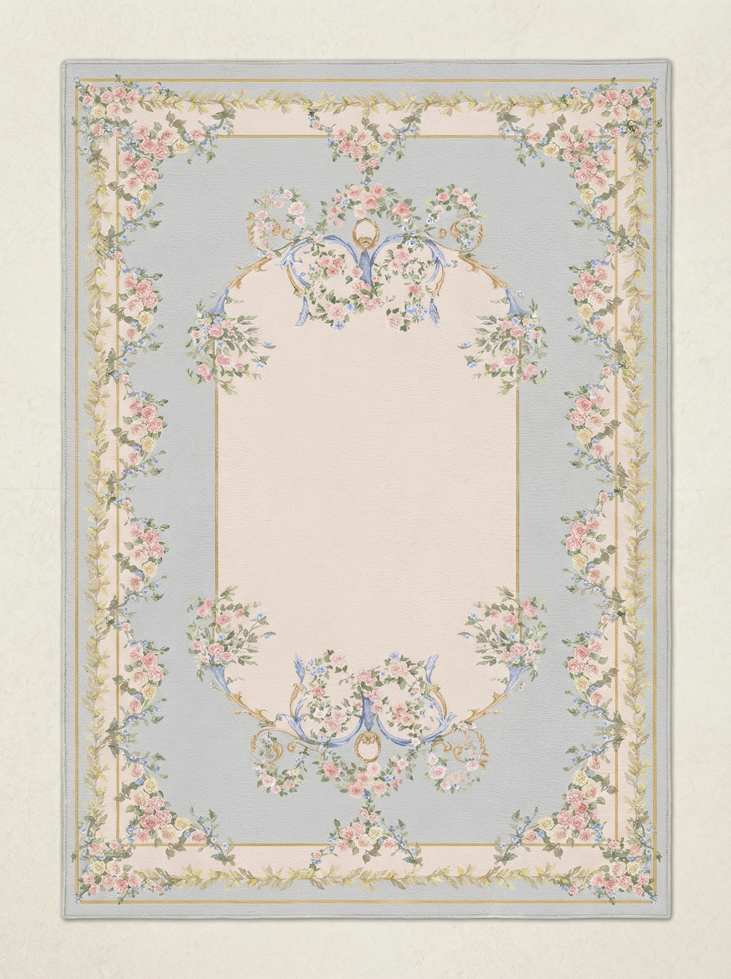 Blue Floral Rug